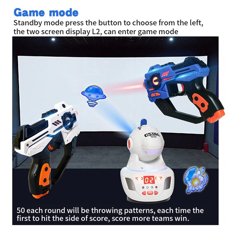 Laser Tag Set Kids - Elektrikli Lazer Etiketi Oyuncak Silahlar Kızılötesi